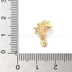 Pendentifs avec zircon cubiques à micro-pavés en laiton&nbsp;KK-D504-19B-G