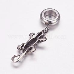 Dijes colgantes europeos de acero inoxidable 304&nbsp;OPDL-G005-08AS