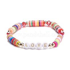 Set di braccialetti elastici d'amore&nbsp;BJEW-JB07155-02
