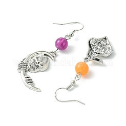 Boucles d'oreilles pendantes en alliage et acrylique imitation jade sur le thème d'Halloween&nbsp;EJEW-FS00004