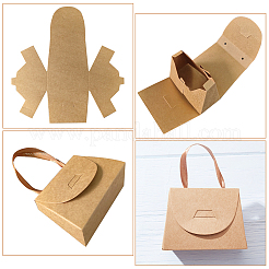 Faltbare Geschenkbox für Süßigkeiten aus Kraftpapier&nbsp;CON-WH0094-24B