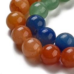 Natürliche gelbe/grüne/blaue/rote Aventurinperlenstränge&nbsp;G-B095-A03-02