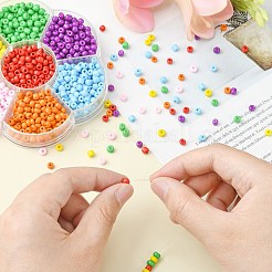 1050 Stück Glasperlen in 7 Farben und 6/0 undurchsichtigen Farben&nbsp;SEED-CJ0001-19