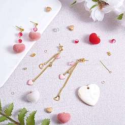 Kit per la creazione di orecchini a goccia con cuore fai da te&nbsp;DIY-SZ0009-25