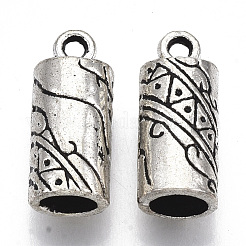 Tibetischer Stil Legierung Endkappen für Kord&nbsp;TIBE-S320-148AS-LF
