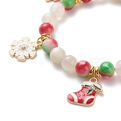 Bracelet à breloques arbre de Noël&nbsp;BJEW-JB08663