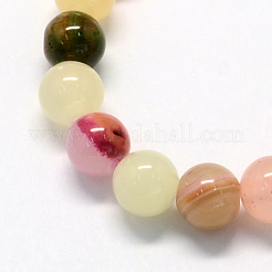 Natürliche gefärbte grüne Jade Edelstein-Korn-Stränge&nbsp;X-G-R273-8mm-01