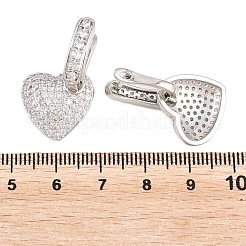 Orecchini pendenti a cerchio in ottone con micro pavé di zirconi cubici trasparenti&nbsp;EJEW-G471-30D-P