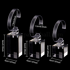 3pcs 3 Stile c-förmige einzelne Uhrenständer&nbsp;ODIS-WH0017-073B