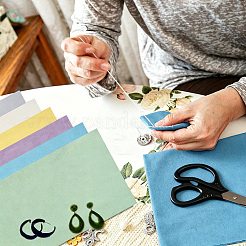 12 foglio di stoffa floccata per gioielli in 6 colori&nbsp;DIY-CY0004-14B