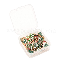 56pcs 7 pendentifs en émail en alliage d'or clair de style&nbsp;ENAM-LS0001-57