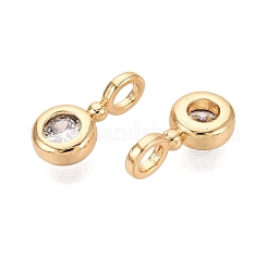 Latón micro pavimenta claro cubic zirconia encantos&nbsp;KK-N288-16G
