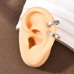 Pendientes de puño de acero inoxidable 201&nbsp;EJEW-T056-01P-02