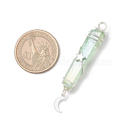 3 pieza de 3 estilos de colgantes envueltos en alambre de cobre puntiagudo de cristal de cuarzo natural galvanizado&nbsp;PALLOY-JF03767-02