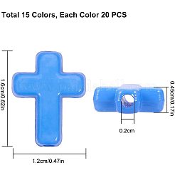 15 Farben undurchsichtige Acrylperlen&nbsp;SACR-PH0007-07