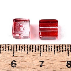 Perles de verre transparentes de peinture de cuisson&nbsp;LS-DGLA-N005-01A-09
