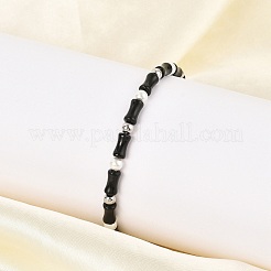 Braccialetti con perline in acciaio inossidabile 304 per donna&nbsp;BJEW-M056-08P-05