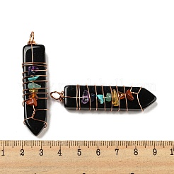 7 Chakra Edelstein Anhänger groß spitz&nbsp;G-H308-04G-02