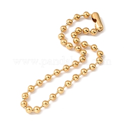 PVD-Vakuumbeschichtung 304 Edelstahl Kugelkette Halskette & Armband Set&nbsp;STAS-D181-01G-01A