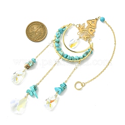 Chaînes de câble en laiton décorations pendentif champignon&nbsp;HJEW-TA00152
