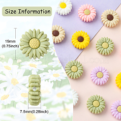 20 Stück Gänseblümchen-Fokalperlen in Lebensmittelqualität aus umweltfreundlichem Silikon&nbsp;SIL-CJ0001-07