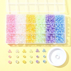 DIY-Kits zur Herstellung von Armbändern aus runden transparenten Acrylperlen&nbsp;DIY-FS0008-17