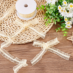 Bordure en dentelle plissée élastique chinlon&nbsp;OCOR-WH0060-44C