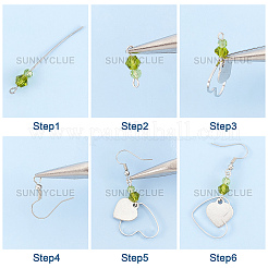 Kit de fabrication de boucles d'oreilles à thème vert DIY 169 pièce&nbsp;DIY-SC0015-20P