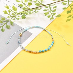 Bracelets de perles de nylon tressés réglables&nbsp;BJEW-JB05593-01