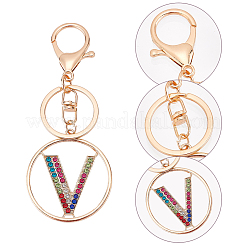 4 stücke 4 arten legierung bunte strass schlüsselbund&nbsp;KEYC-WR0001-27