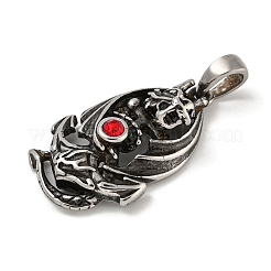 Anhänger aus chirurgischem Edelstahl 316 mit Mikropflaster und Zirkonia&nbsp;STAS-Z073-65AS-02