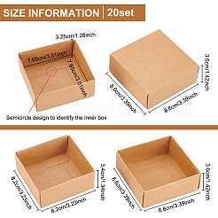 Karton Schmuckschatullen&nbsp;LS-CBOX-WH0003-28A