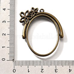 Legierung offene zurück Lünette Anhänger&nbsp;PALLOY-I223-14AB