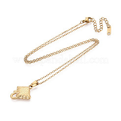 Colliers pendentifs en acier inoxydable 304&nbsp;NJEW-T018-44G