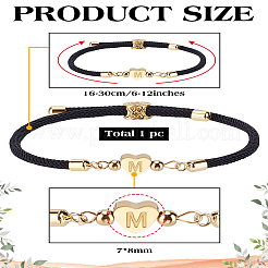 1 pz braccialetti in cordino di nylon regolabili per donne e uomini&nbsp;BJEW-LP0001-30M