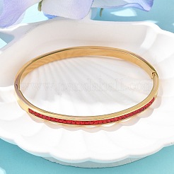Bracelets en acier inoxydable 304 avec strass pour femmes&nbsp;BJEW-Z092-06G
