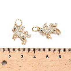 Pendentifs avec zircon cubiques à micro-pavés en laiton&nbsp;KK-B133-03G