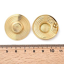 Orecchini a bottone tondi piatti in acciaio inossidabile 304&nbsp;EJEW-K268-53B-G