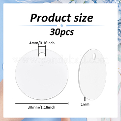 30 Stück blanke doppelseitige Wärmeübertragungs-Aluminiumanhänger&nbsp;DIY-BC0012-89B