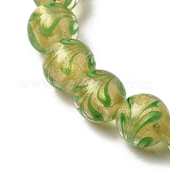 Brins de perles de lampadaire en sable doré&nbsp;LAMP-P071-12mm-07