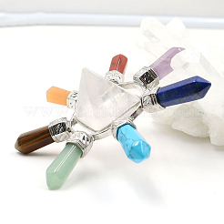 Chakra naturelles et synthétiques bijoux en pierre mélangée décorations&nbsp;DJEW-WH0005-01