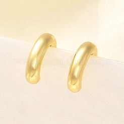 Pendientes de anillo de latón chapado en rack para mujer&nbsp;EJEW-H135-01G-02