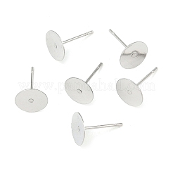 Orecchini a perno tondo piatto in acciaio inossidabile 304 resistenti all'ossidazione&nbsp;STAS-S028-37