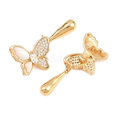 Pendentifs en laiton zircon cubique transparent&nbsp;KK-C075-48G