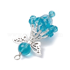 Galvanisieren transparente Glas-Anhänger&nbsp;PALLOY-JF03831-01