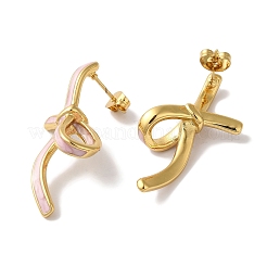 Orecchini a bottone in acciaio inossidabile 304 con placcatura ionica dorata (ip) per donna&nbsp;EJEW-L287-042G-02
