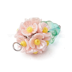 Blumentopf-Anhänger aus Glasperlen&nbsp;PALLOY-MZ00520-01