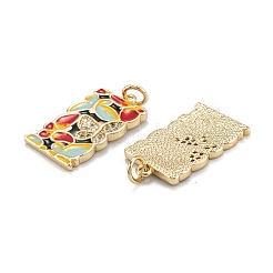 Pendentifs en laiton zircon cubique transparent&nbsp;ZIRC-A020-09G