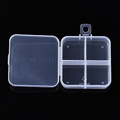 Quadratischer Behälter zur Aufbewahrung von Perlen aus Polypropylen (pp).&nbsp;CON-N011-008