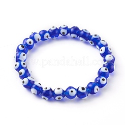 Ensembles de bracelets extensibles perlés au chalumeau mauvais œil faits à la main&nbsp;BJEW-JB06218